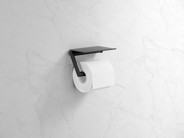 HEWI WC-Papierhalter in schwarz WC-Papierhalter in der Farbe Schwarz